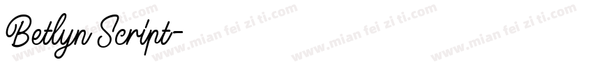 Betlyn Script字体转换